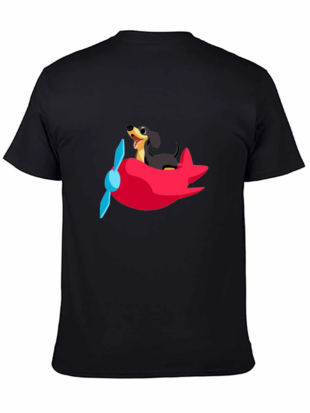 Dog Pilot T-Shirt - Cute Dachshund Flying Plane Tee