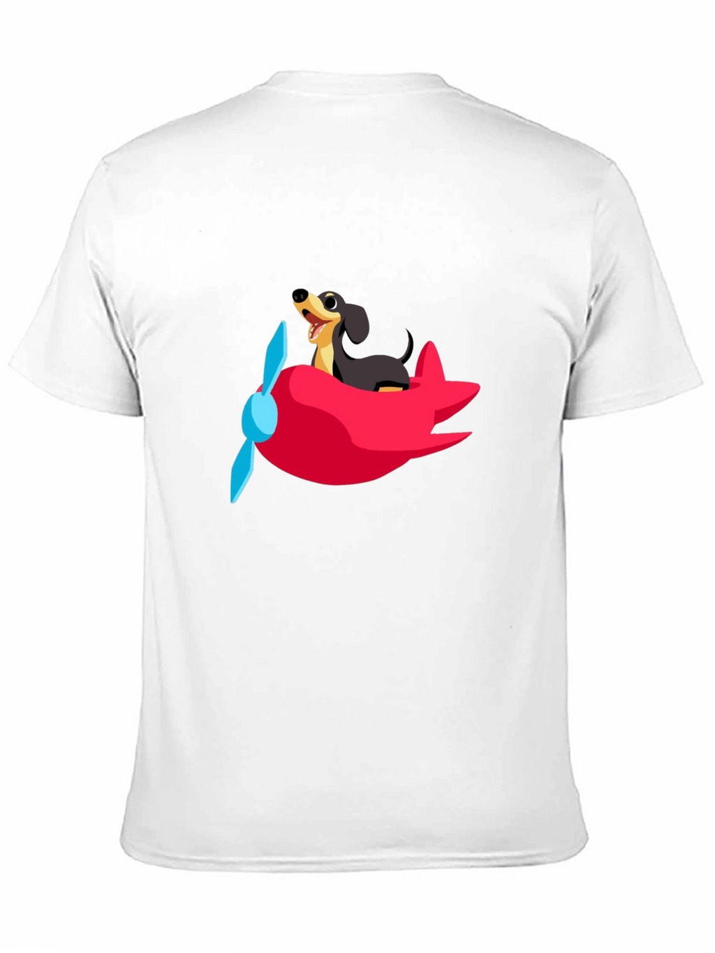 Dog Pilot T-Shirt - Cute Dachshund Flying Plane Tee
