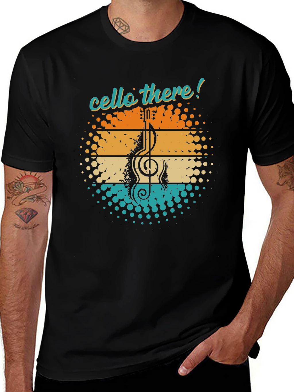 Cello There! Music Lover Graphic Tee