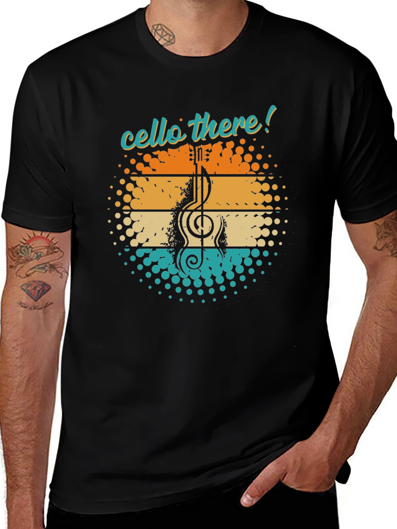 Cello There! Music Lover Graphic Tee
