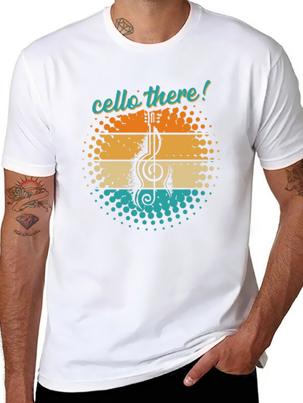Cello There! Music Lover Graphic Tee