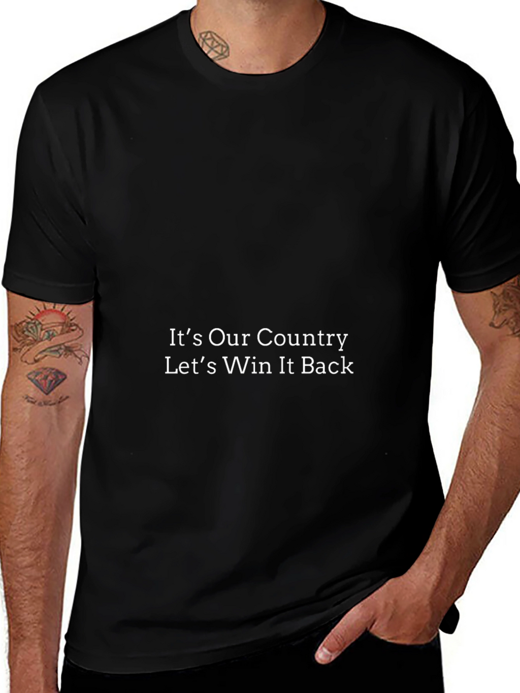 Its Our Country Black T-Shirt