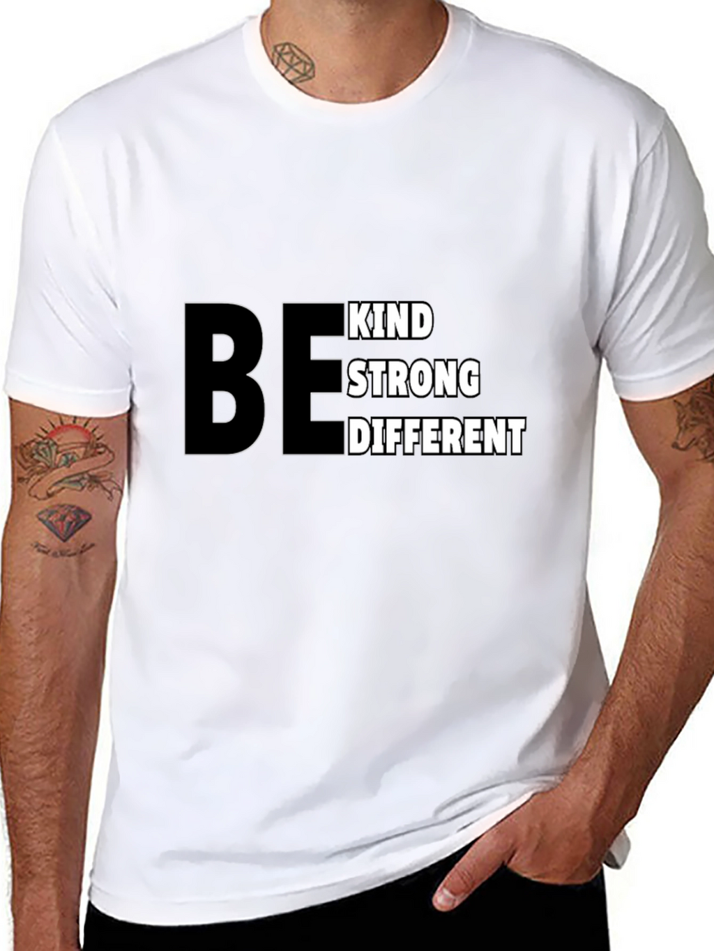 Be Kind Strong Different Black T-Shirt