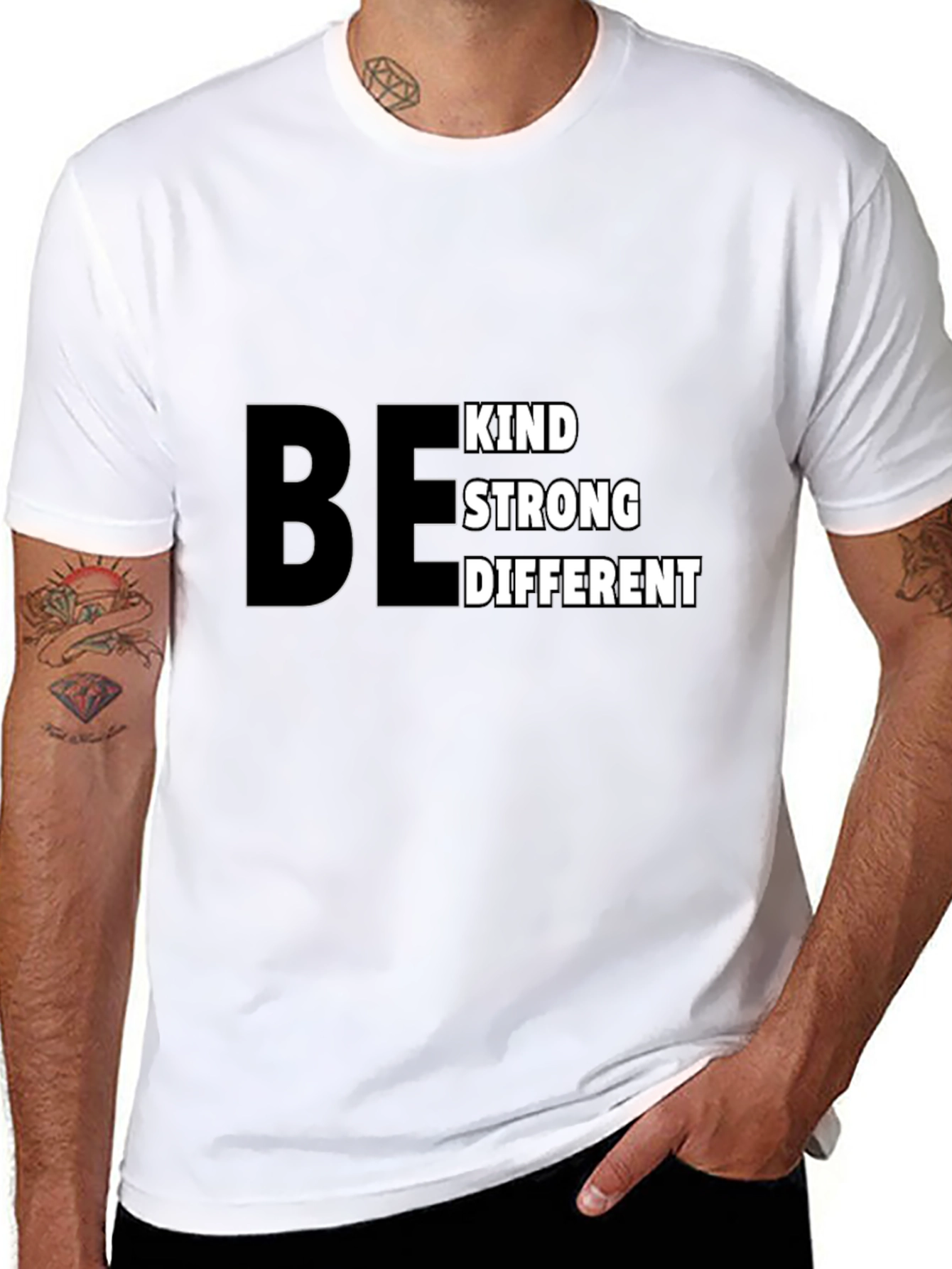 Be Kind Strong Different Black T-Shirt