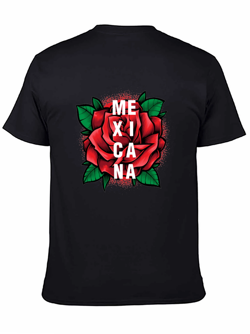 Mexicana Rose Graphic Tee - Stylish Black T-Shirt