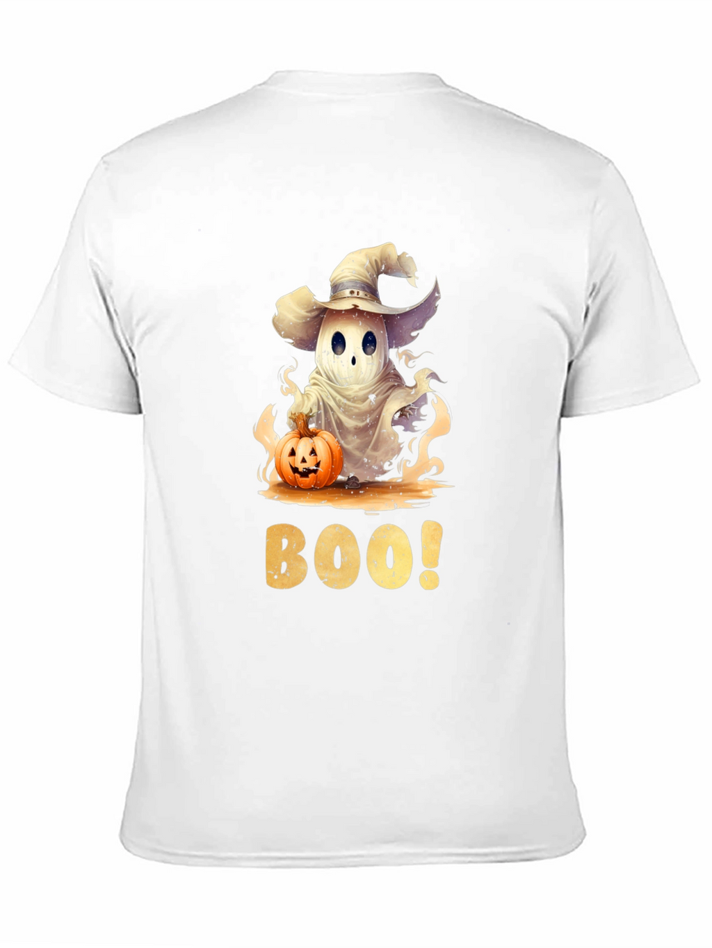 Halloween Ghost with Pumpkin T-Shirt - BOO!