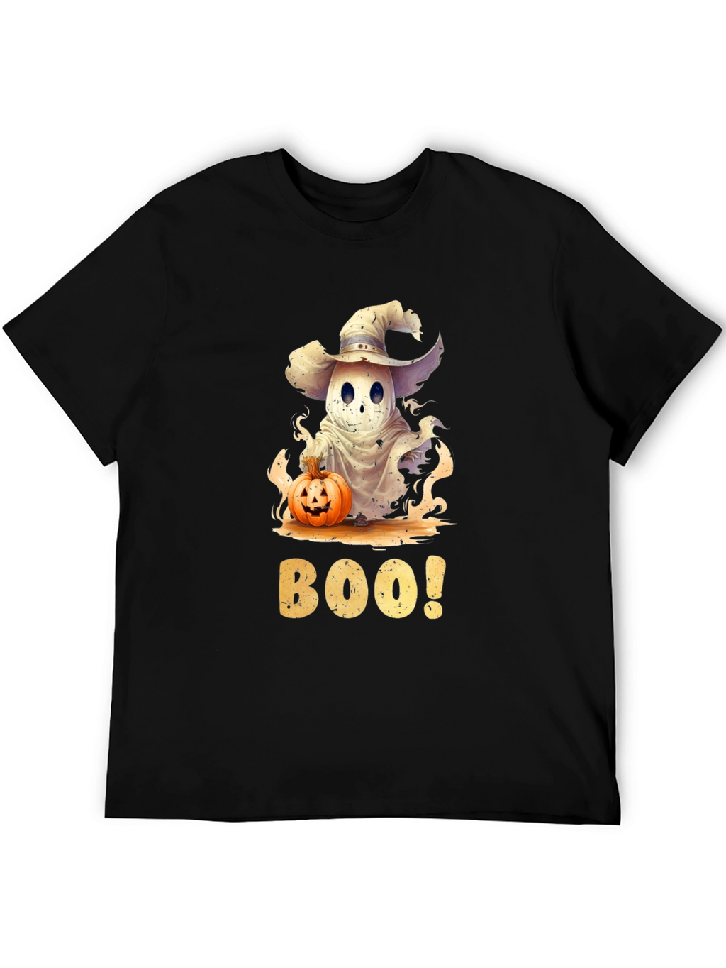 Halloween Ghost with Pumpkin T-Shirt - BOO!