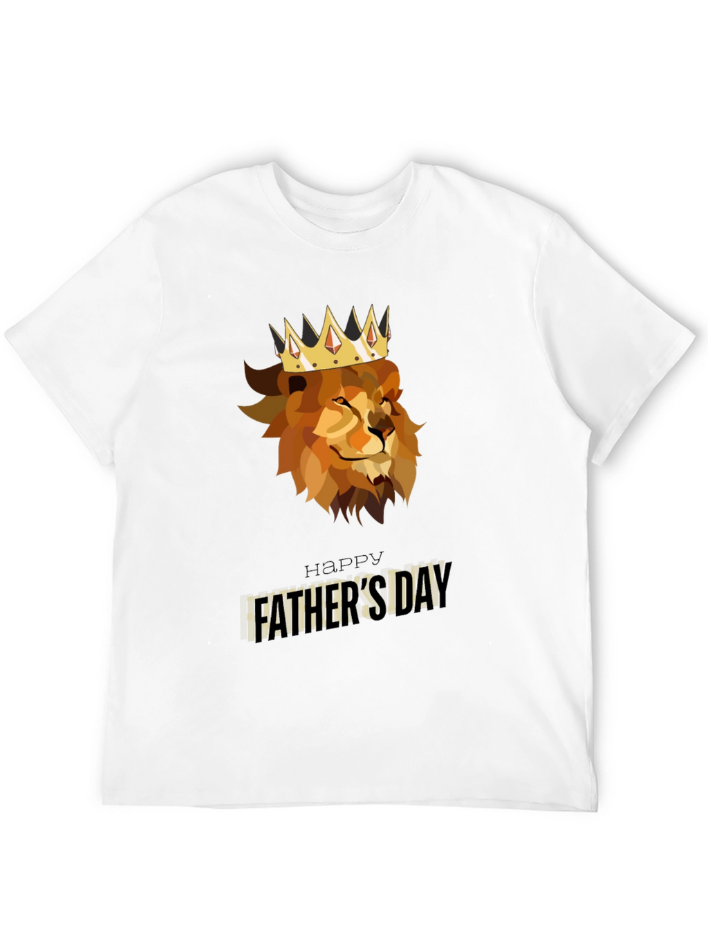 King Lion Fathers Day Black T-Shirt