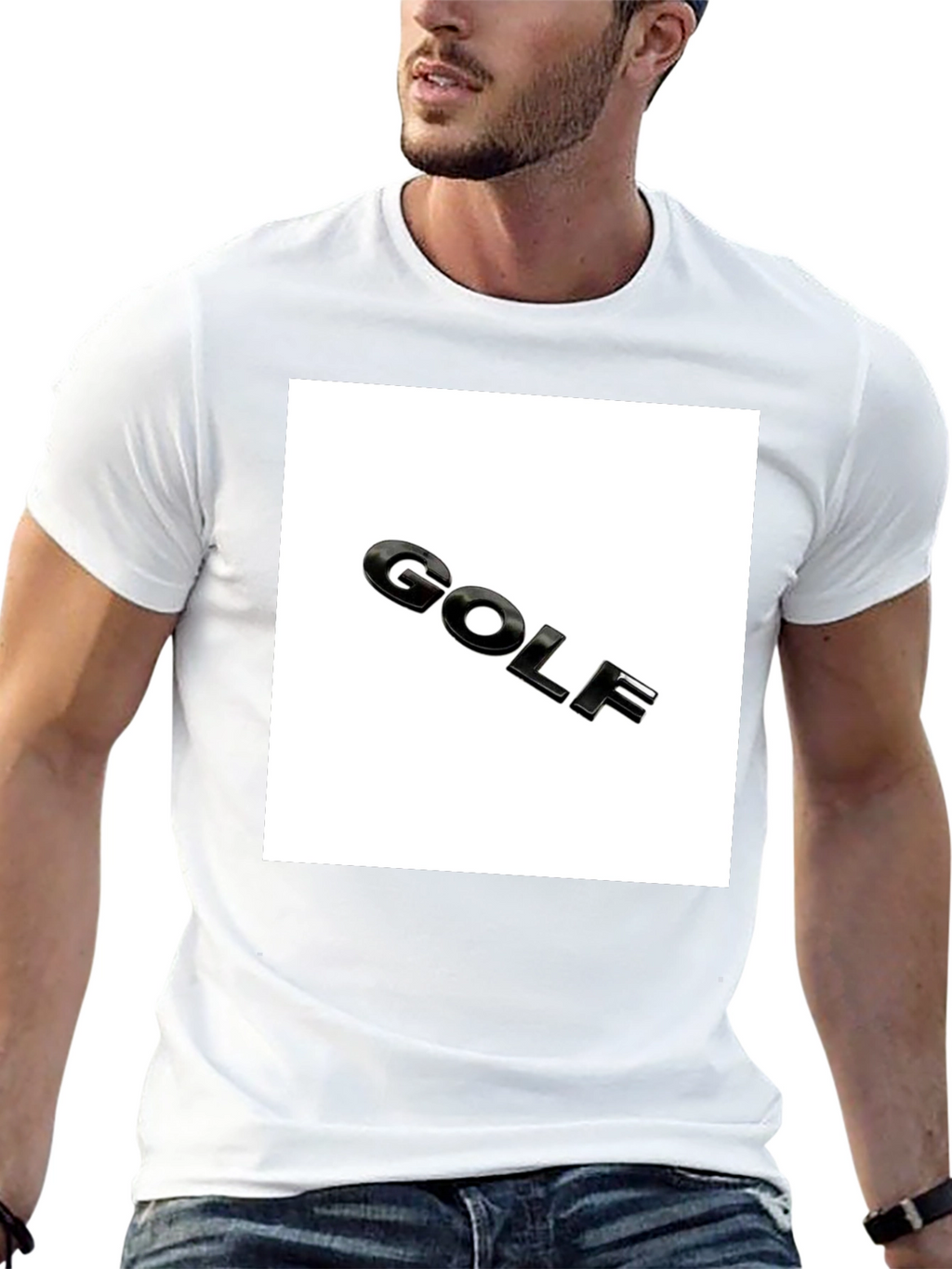 Golf Logo Black T-Shirt - Mens Graphic Tee