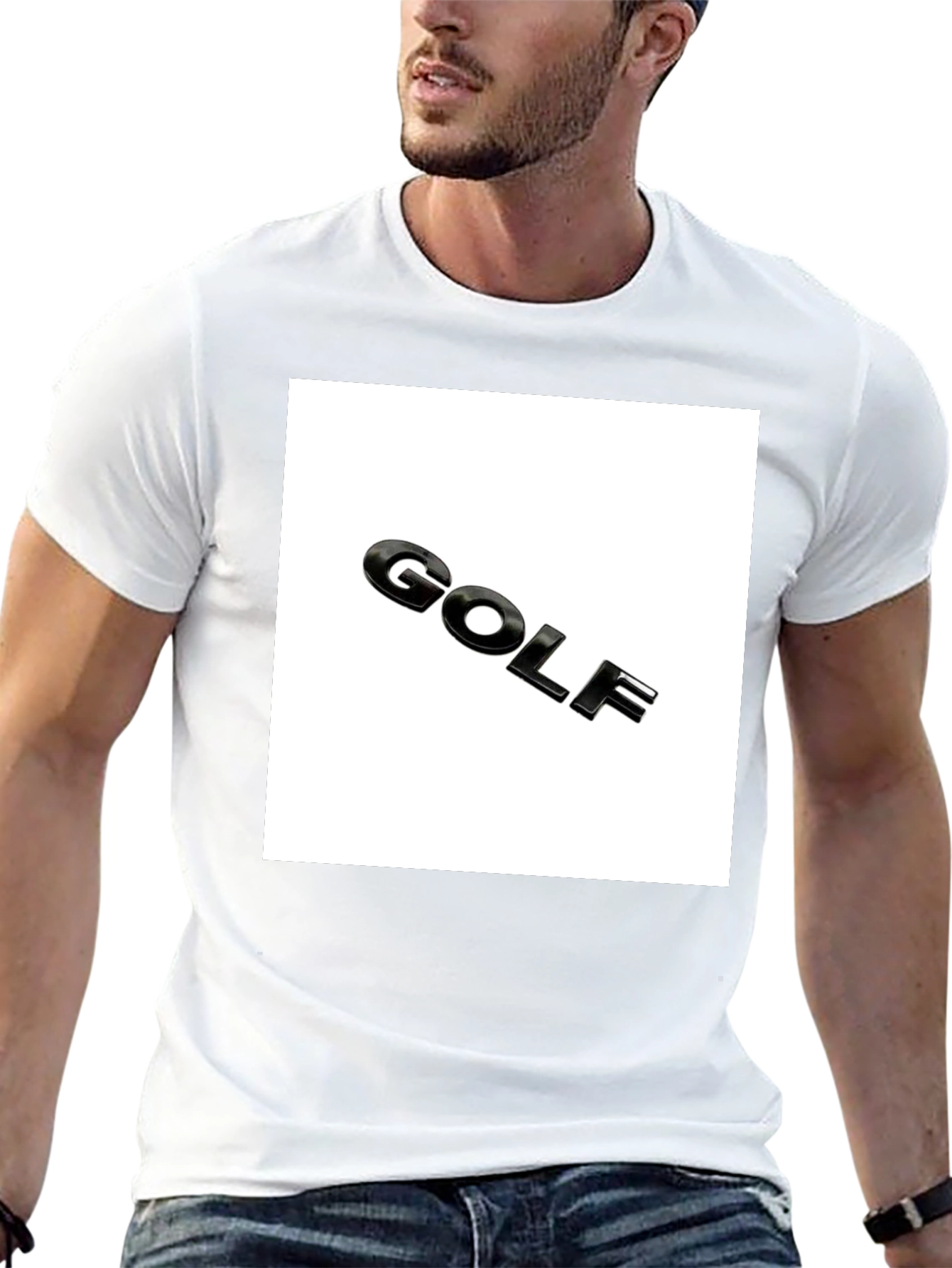 Golf Logo Black T-Shirt - Mens Graphic Tee