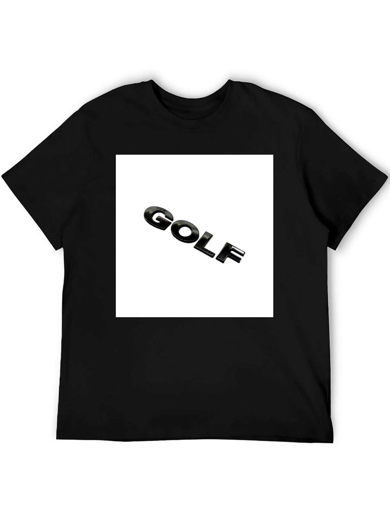 Golf Logo Black T-Shirt - Mens Graphic Tee