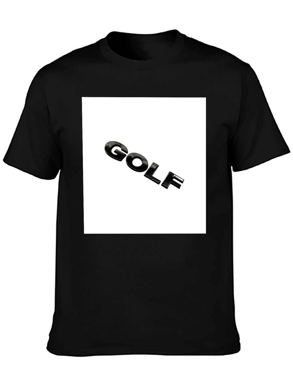 Golf Logo Black T-Shirt - Mens Graphic Tee