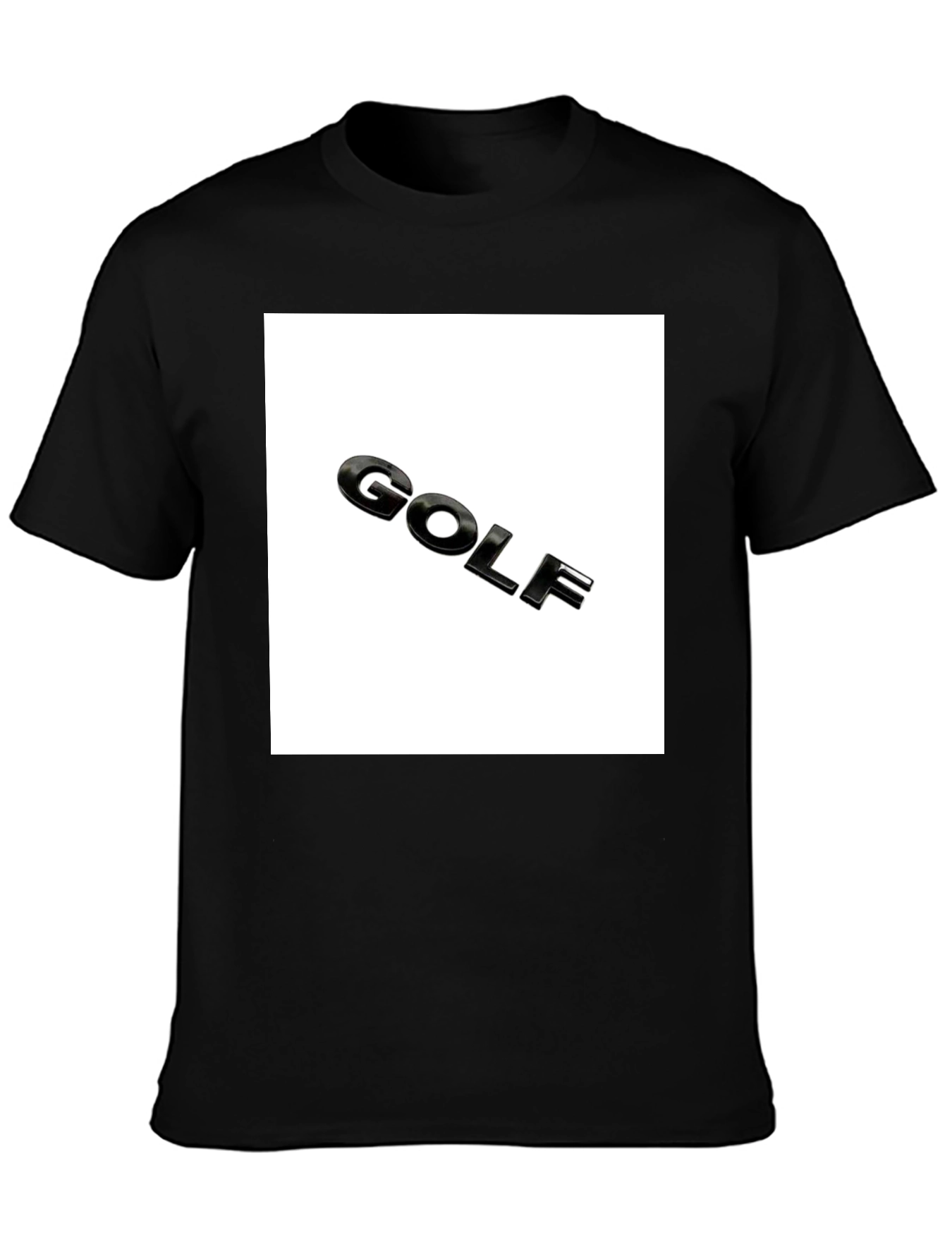Golf Logo Black T-Shirt - Mens Graphic Tee