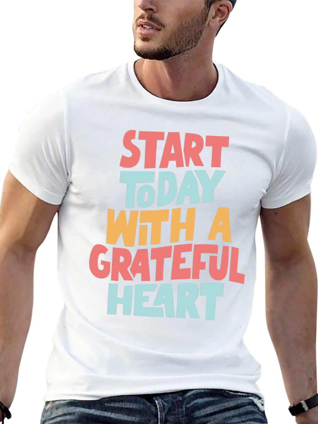 Grateful Heart Graphic Tee - Black