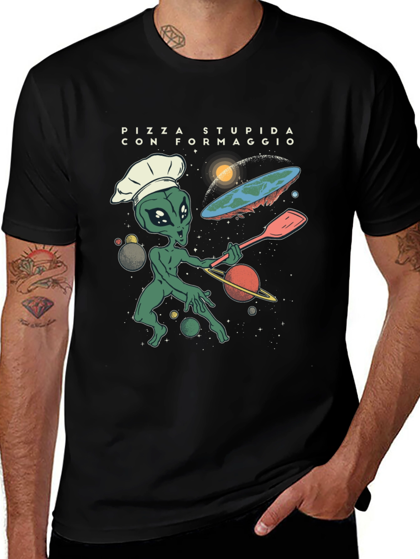 Alien Chef Pizza T-Shirt