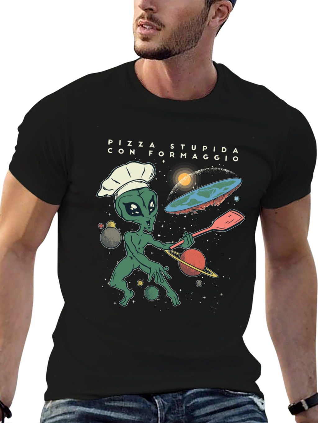 Alien Chef Pizza T-Shirt