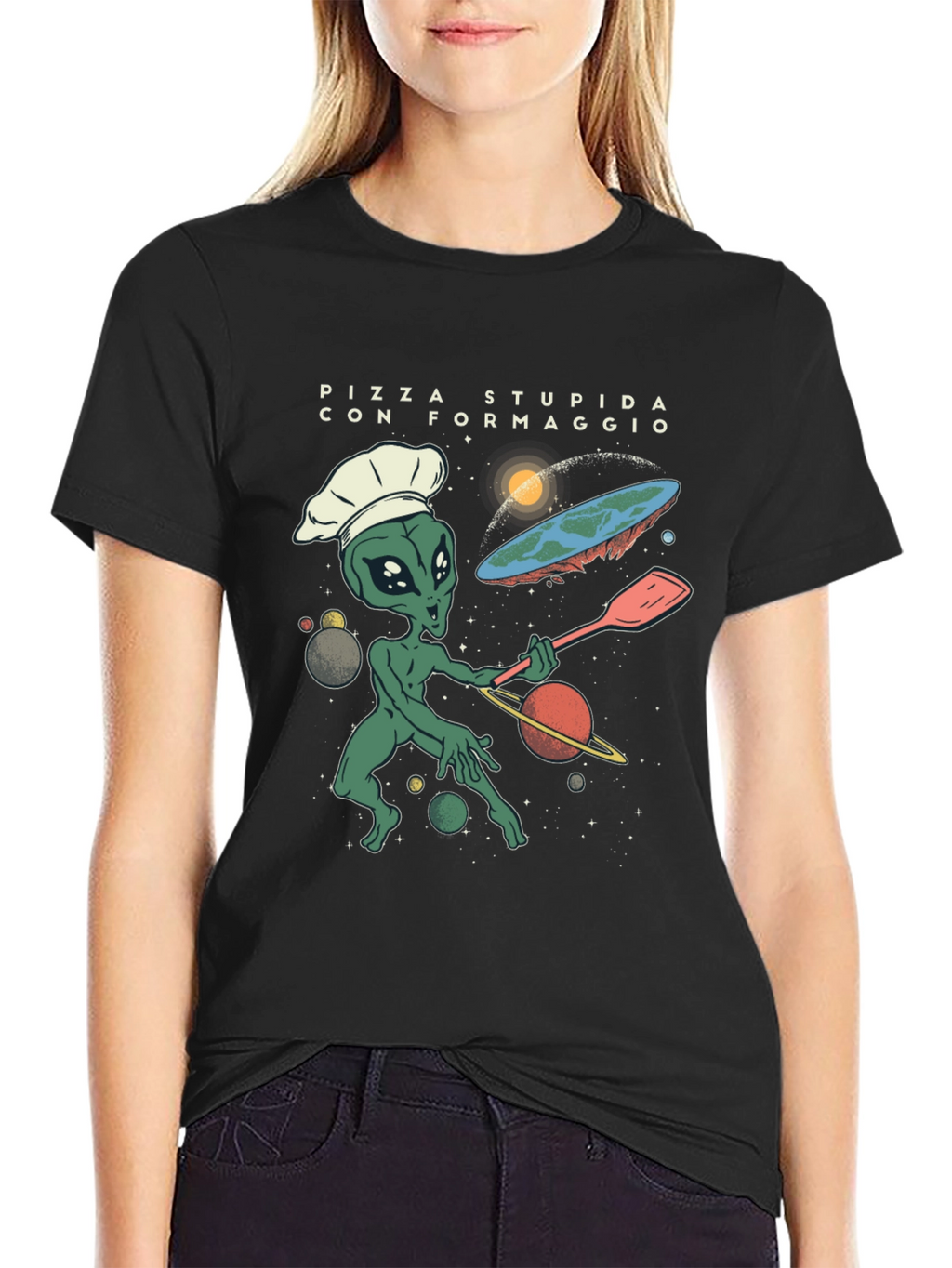 Alien Chef Pizza T-Shirt