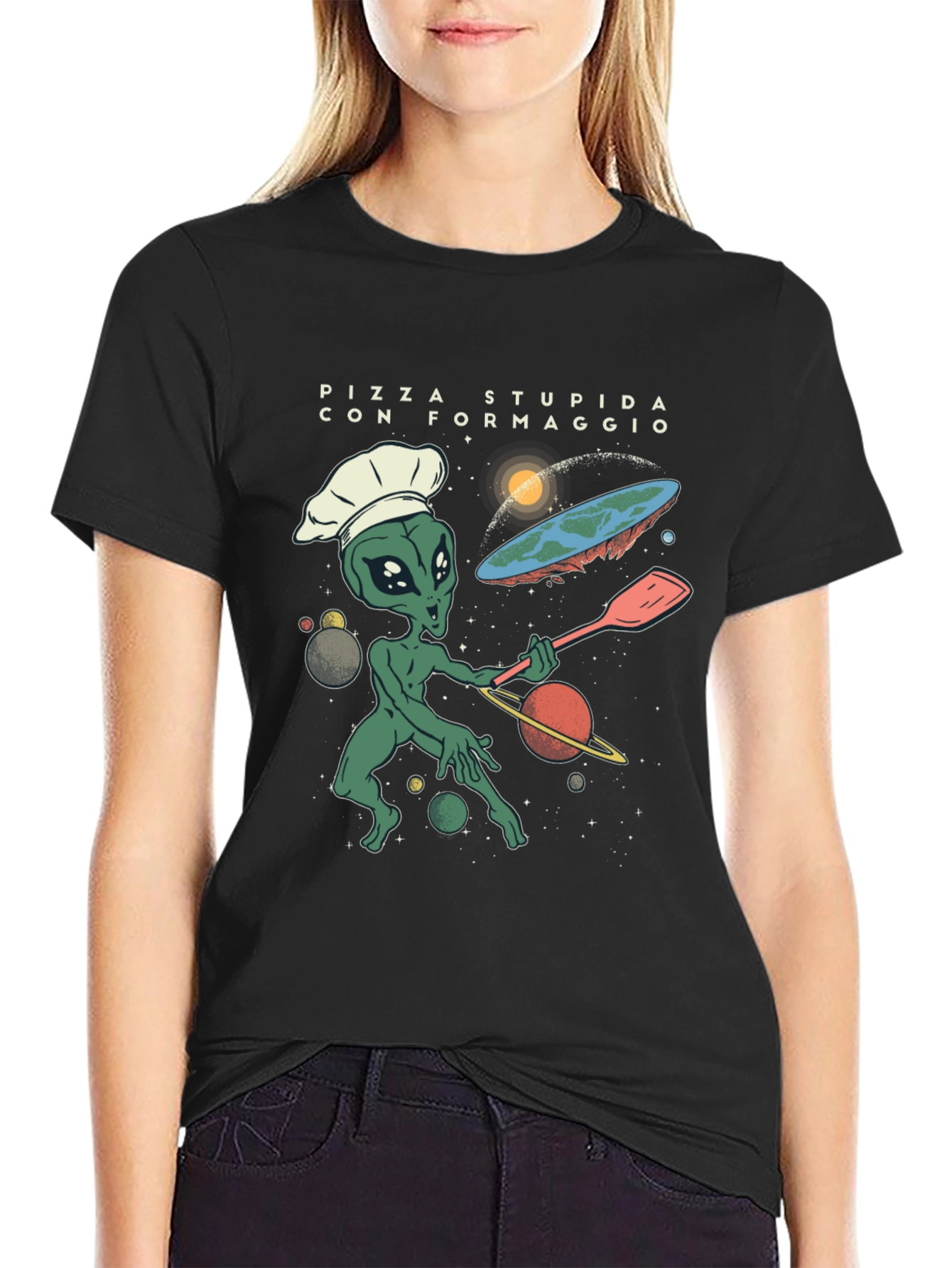 Alien Chef Pizza T-Shirt