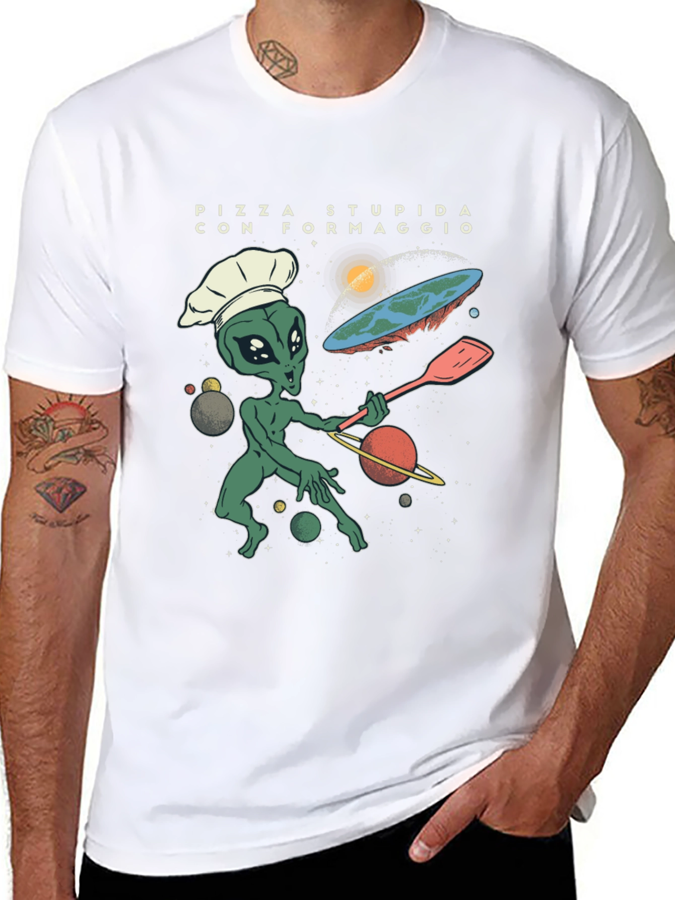 Alien Chef Pizza T-Shirt