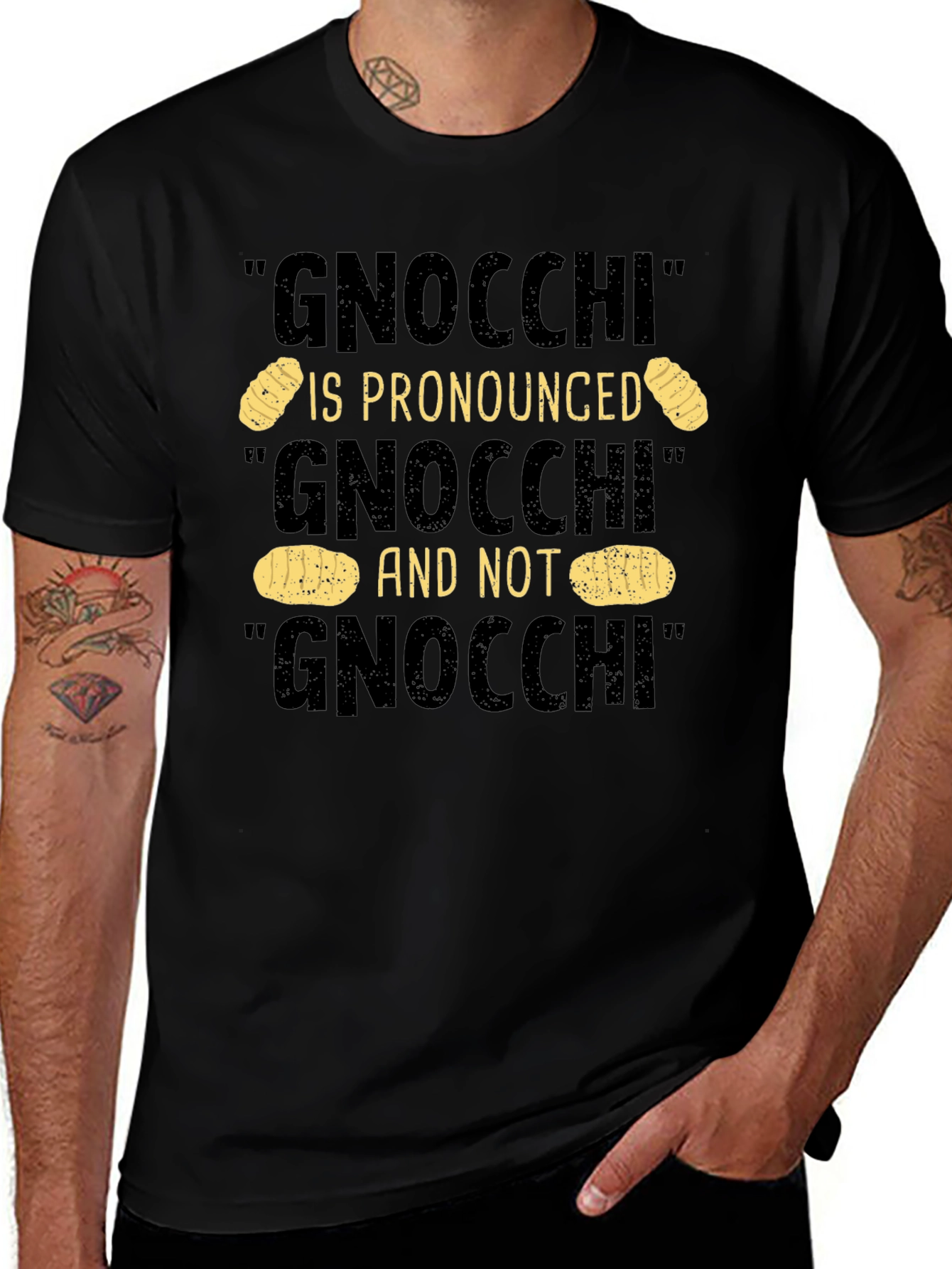 Gnocchi Pronunciation Humor T-Shirt