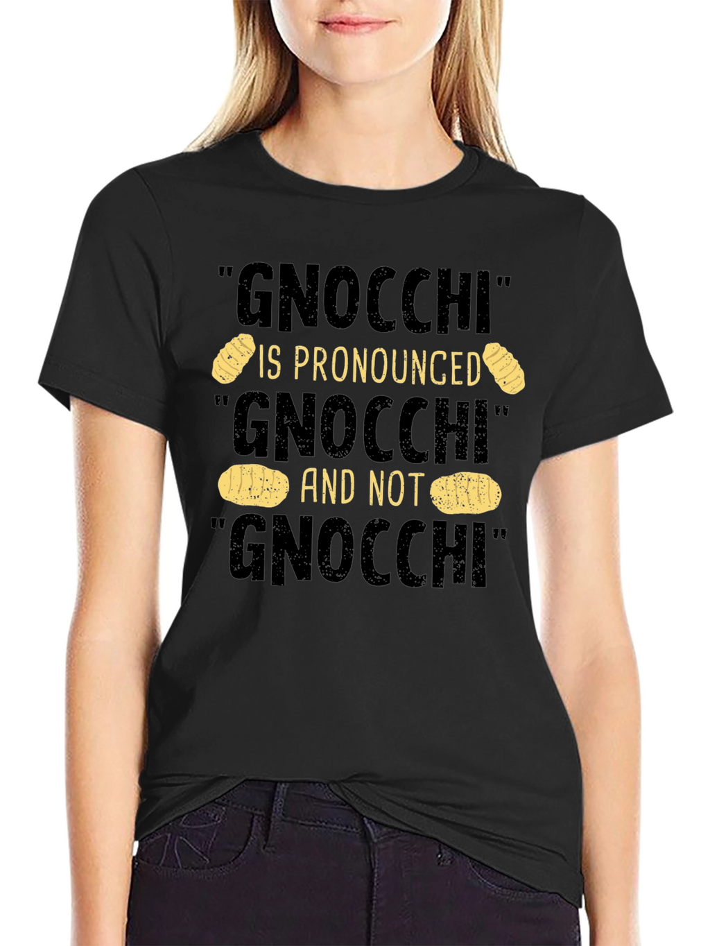 Gnocchi Pronunciation Humor T-Shirt