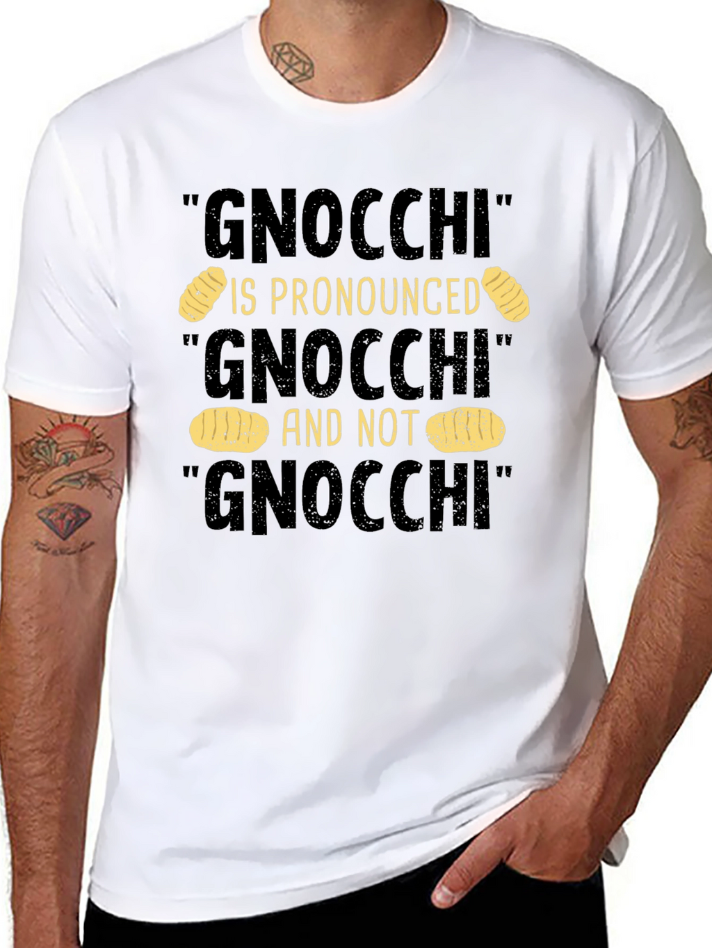 Gnocchi Pronunciation Humor T-Shirt