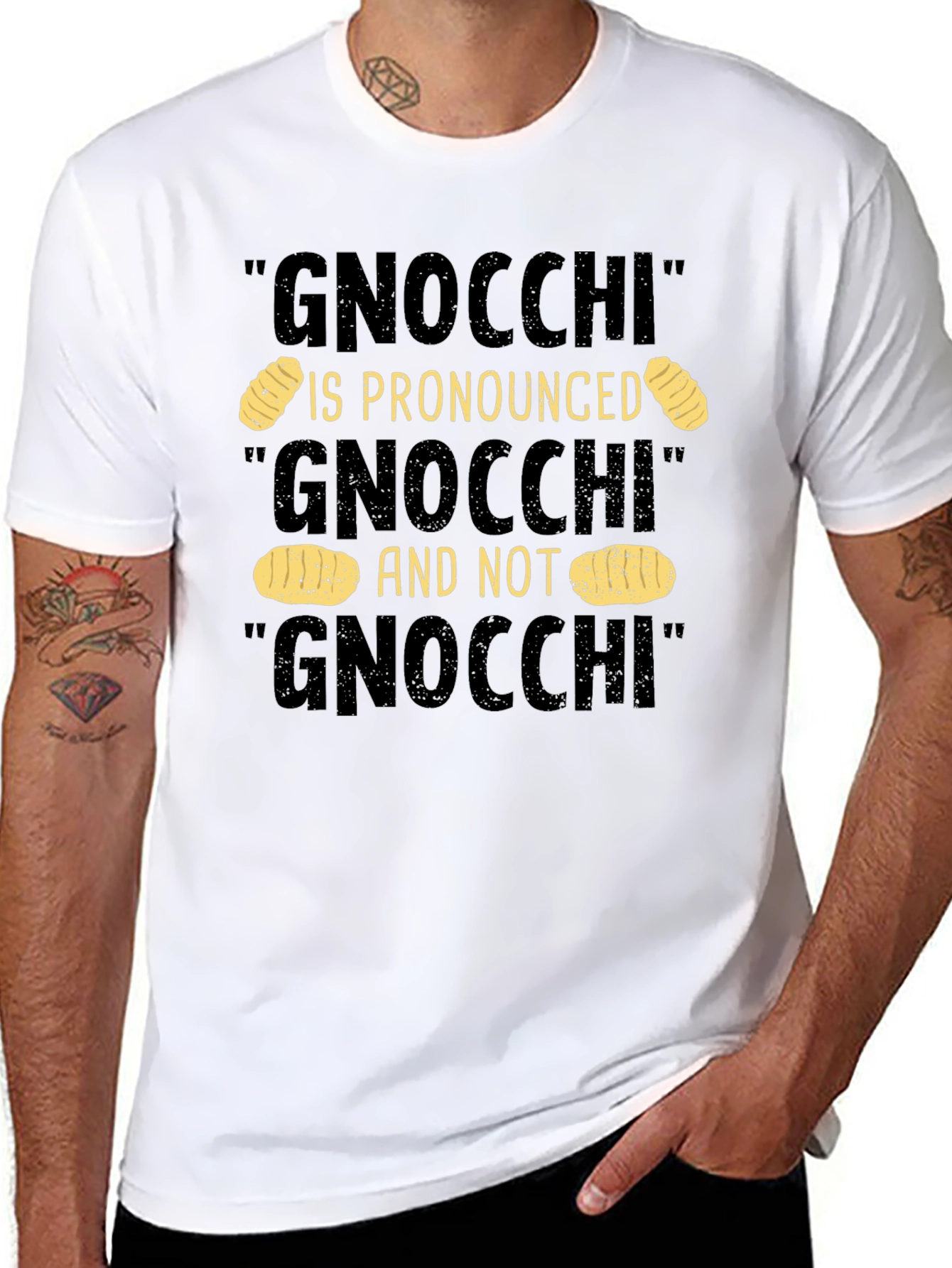 Gnocchi Pronunciation Humor T-Shirt