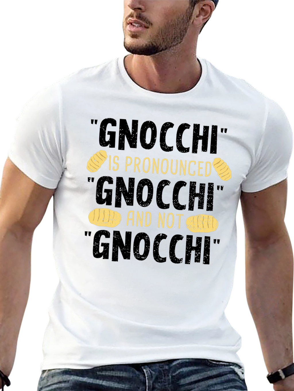 Gnocchi Pronunciation Humor T-Shirt