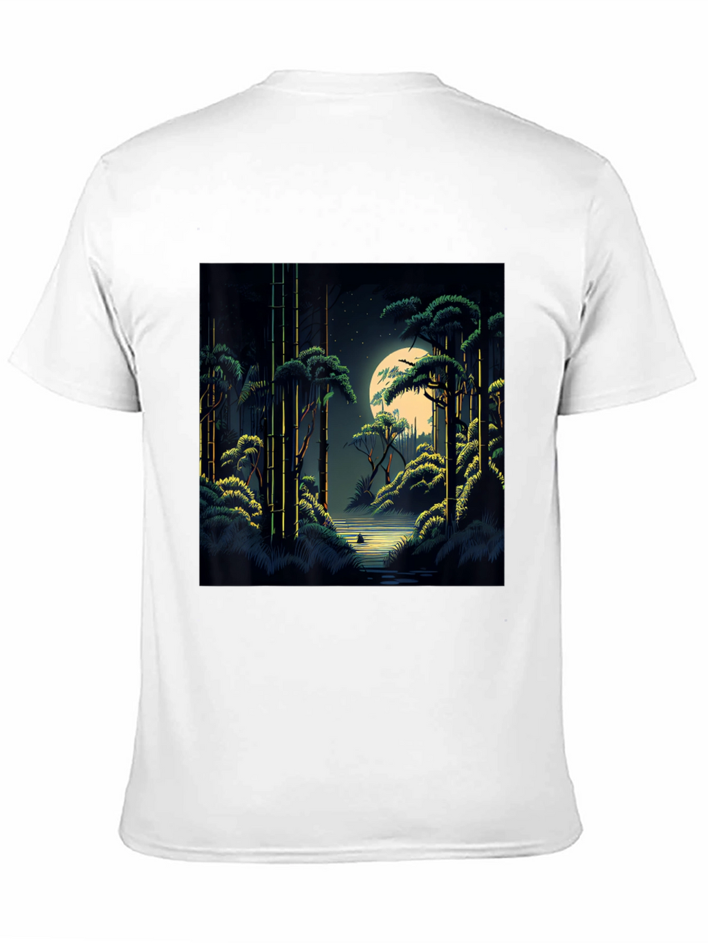 Night Forest Graphic Tee - Unisex Black T-Shirt