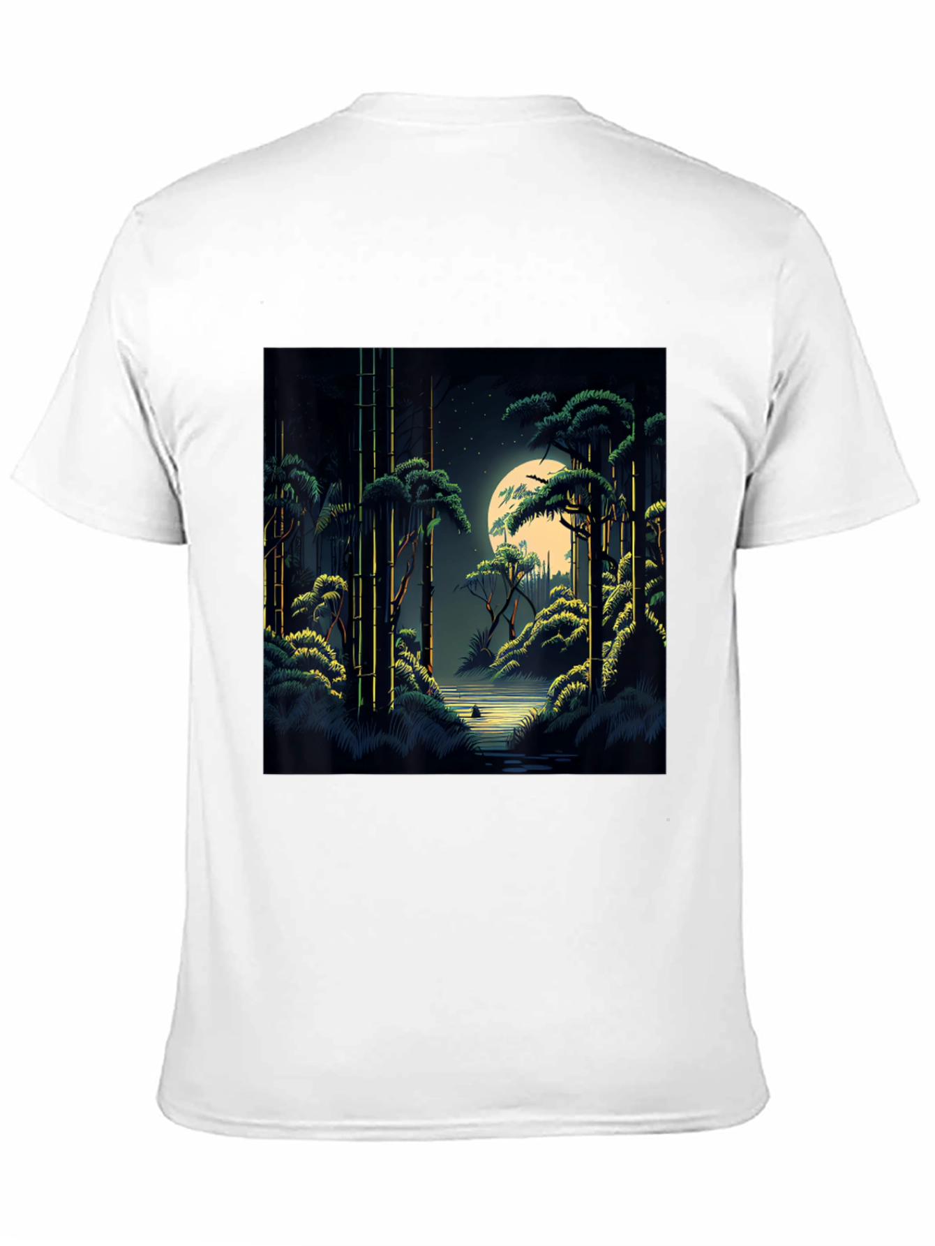 Night Forest Graphic Tee - Unisex Black T-Shirt