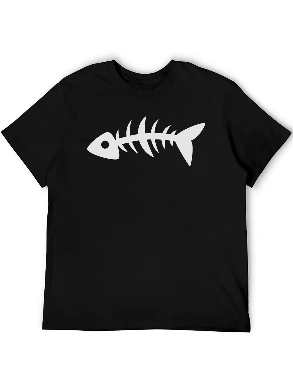 Fishbone Graphic Tee - Casual Black T-Shirt