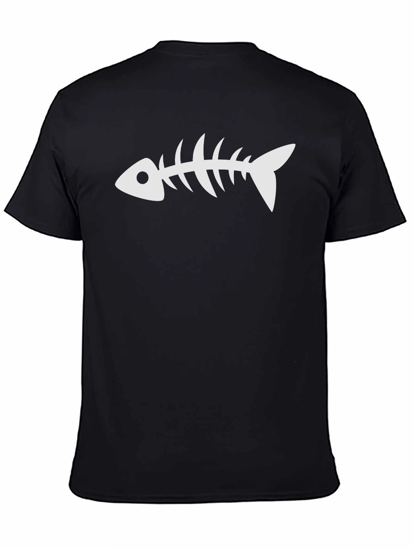 Fishbone Graphic Tee - Casual Black T-Shirt