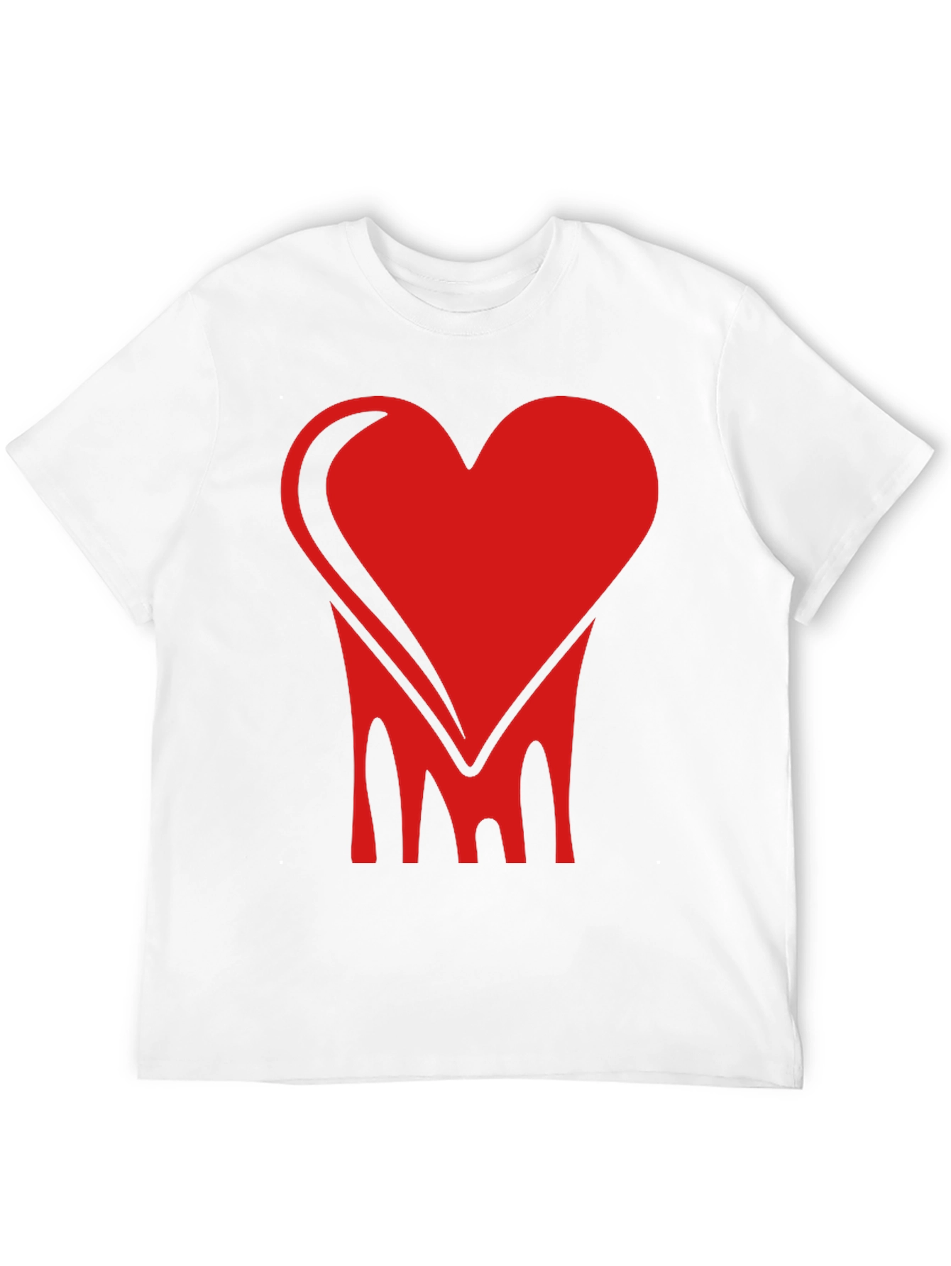 Bold Heart Graphic Tee - Stylish Black Cotton Shirt