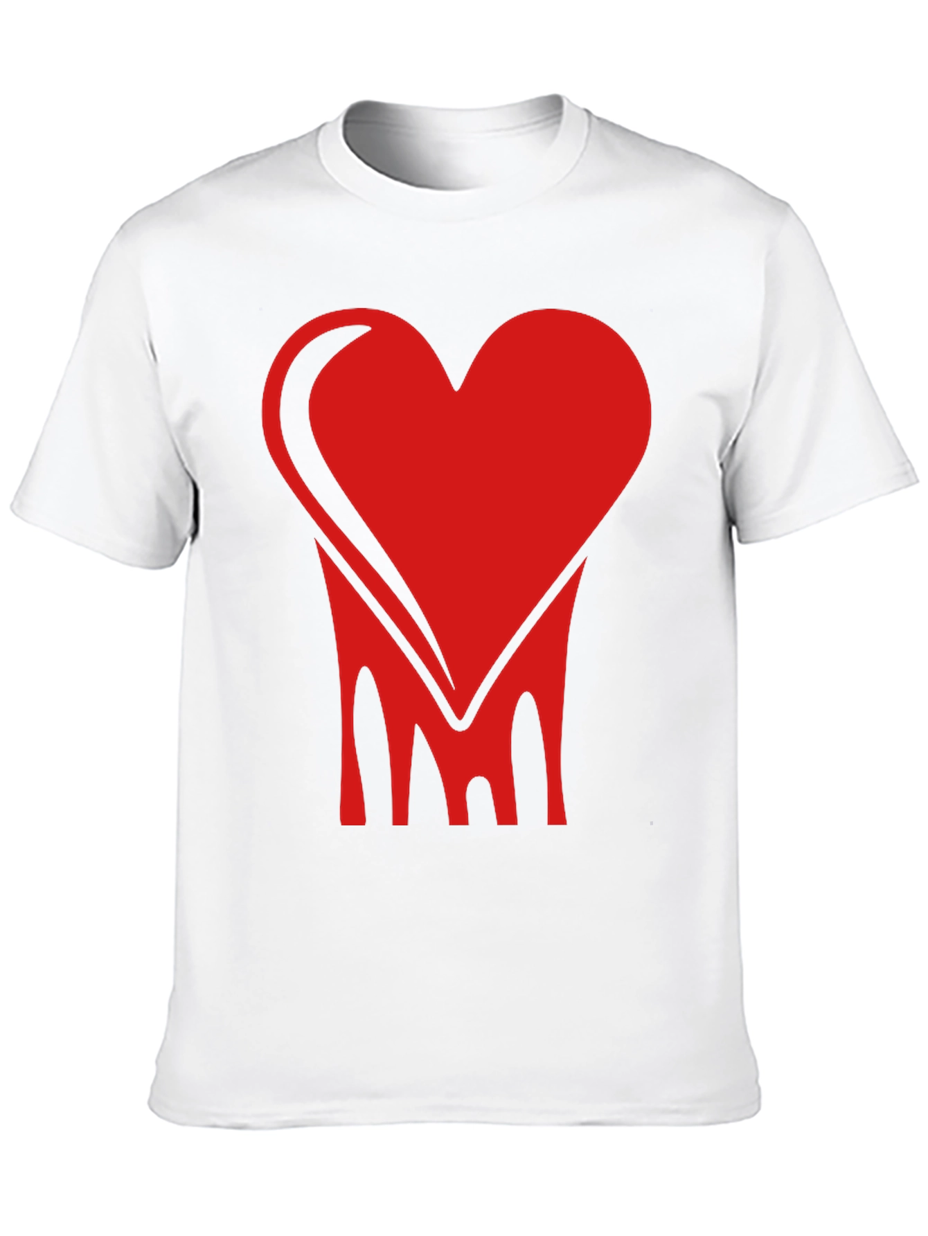 Bold Heart Graphic Tee - Stylish Black Cotton Shirt