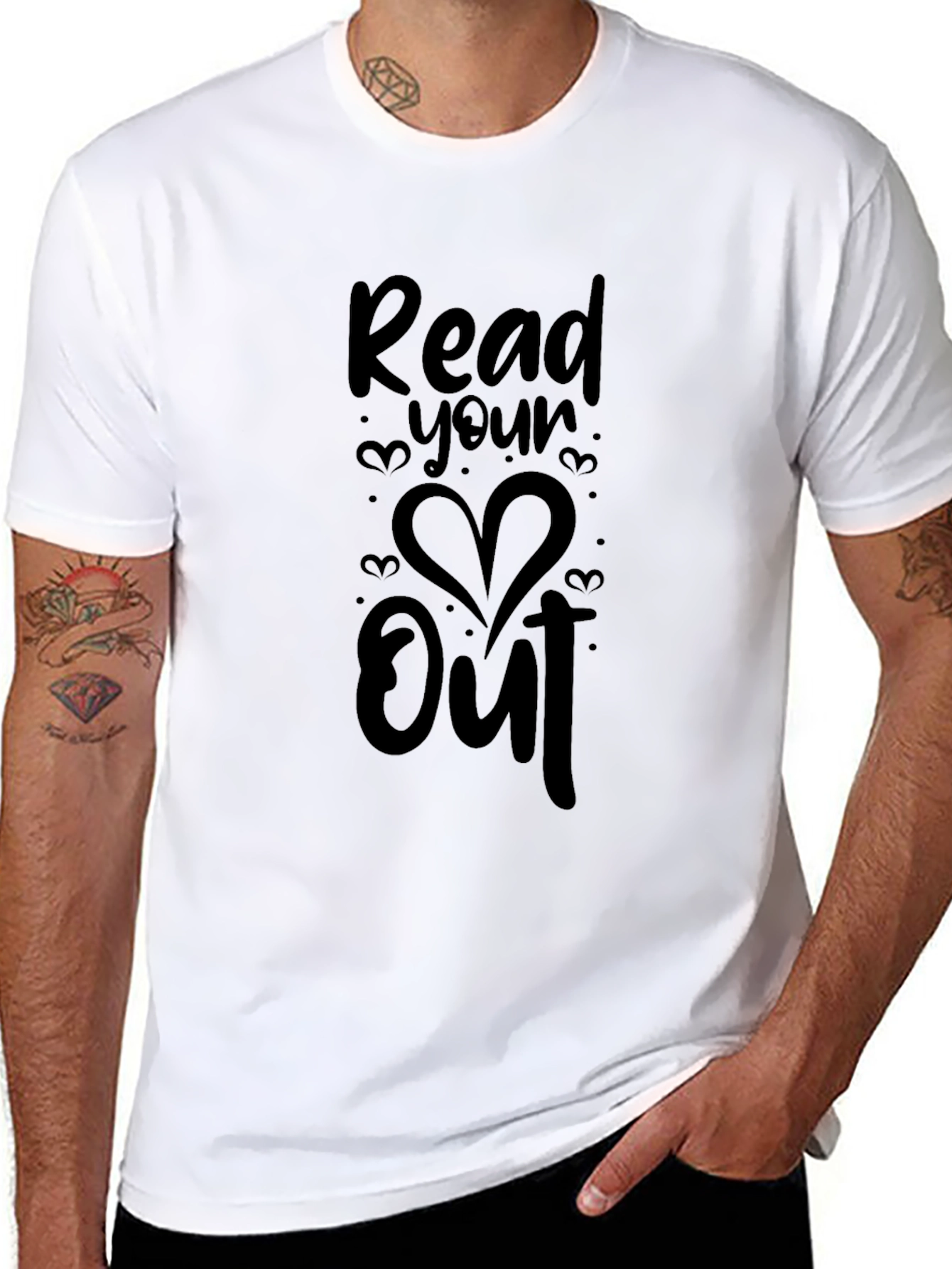 Read Your Heart Out Black Graphic Tee