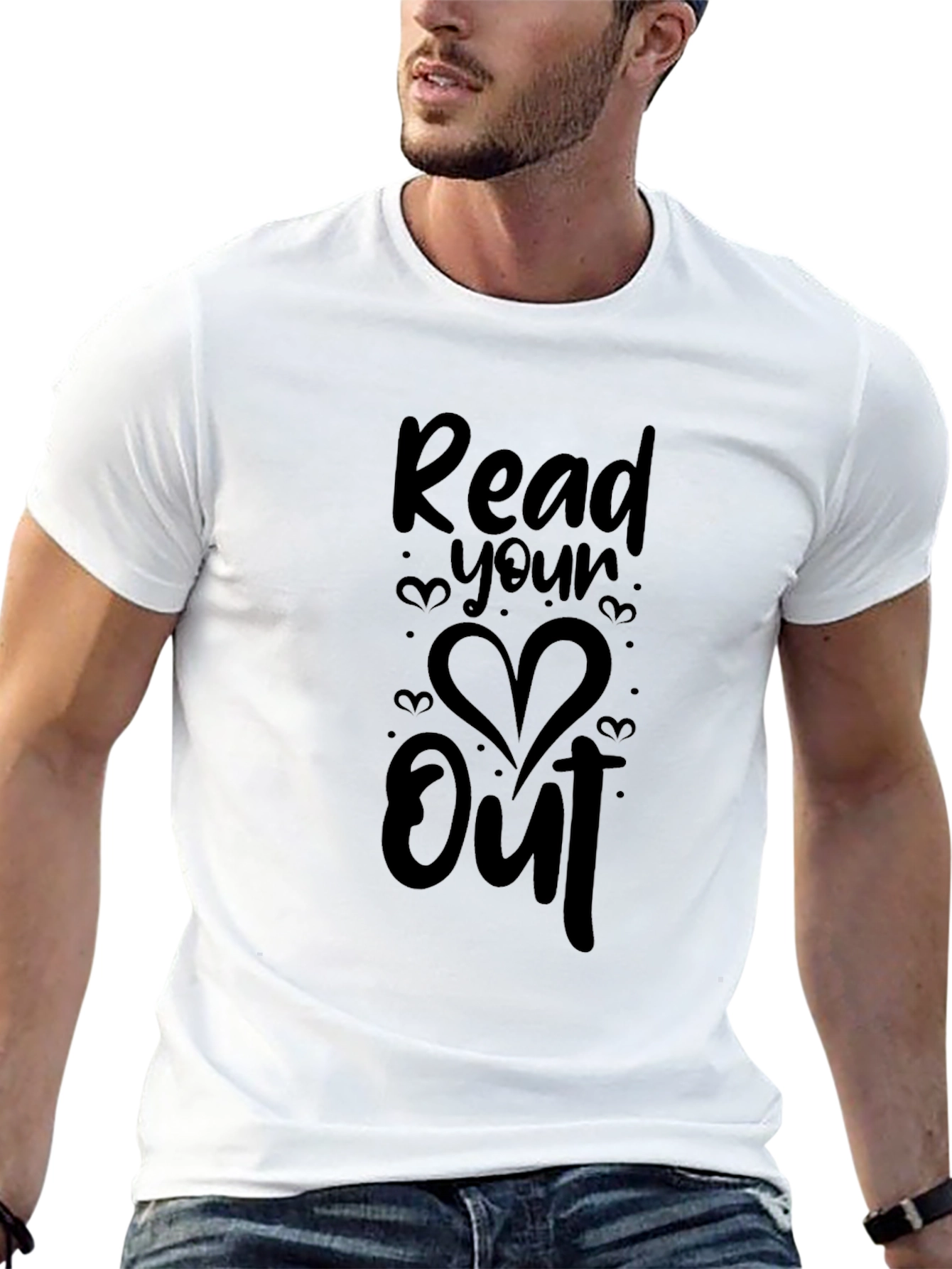 Read Your Heart Out Black Graphic Tee