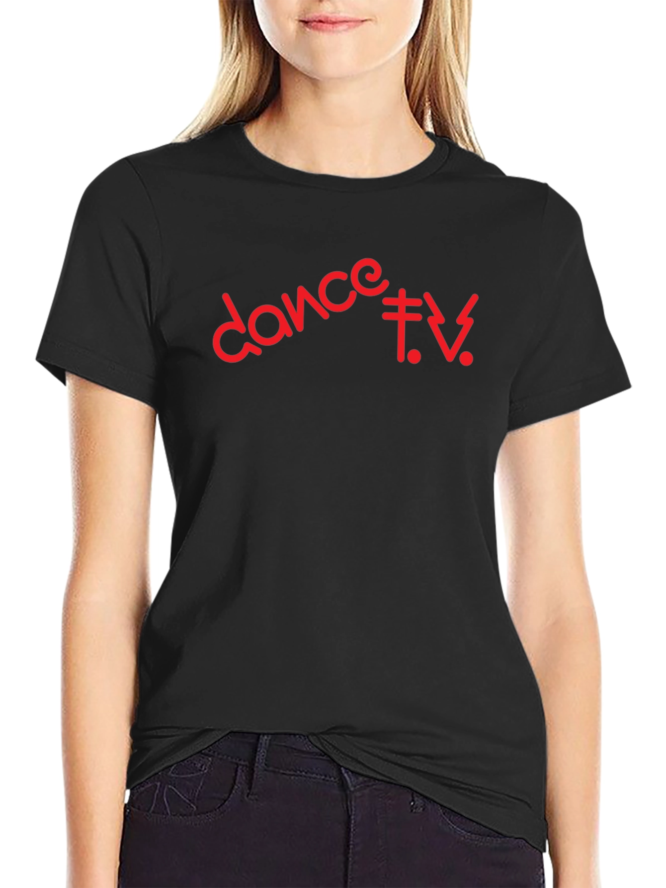Dance T.V. Graphic Tee - Black Cotton T-Shirt