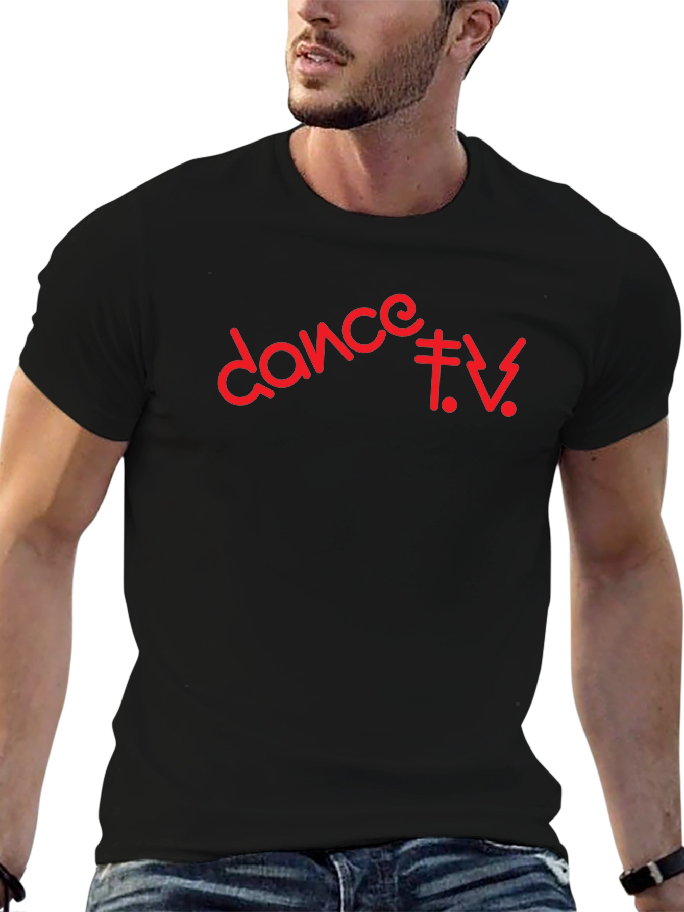 Dance T.V. Graphic Tee - Black Cotton T-Shirt
