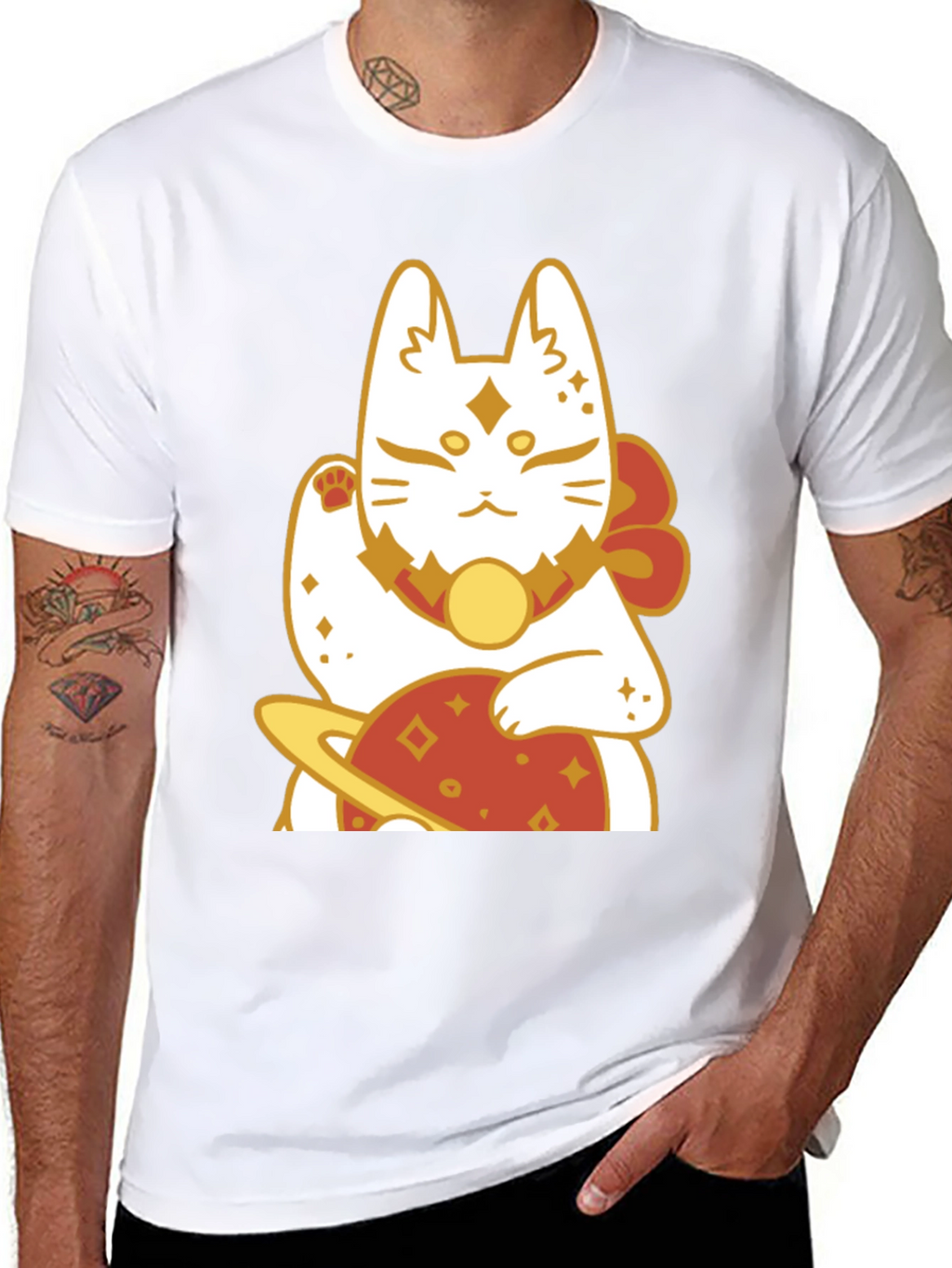 Lucky Cat Planet Graphic Tee