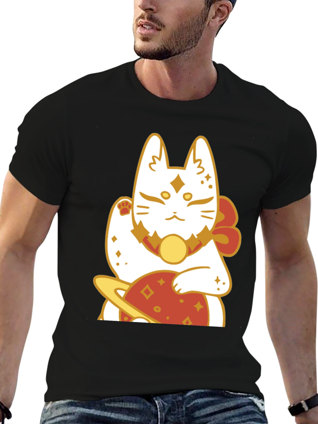Lucky Cat Planet Graphic Tee
