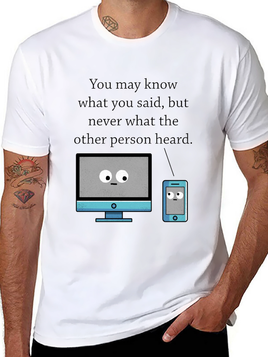 Funny Tech T-Shirt - Heard vs. Said