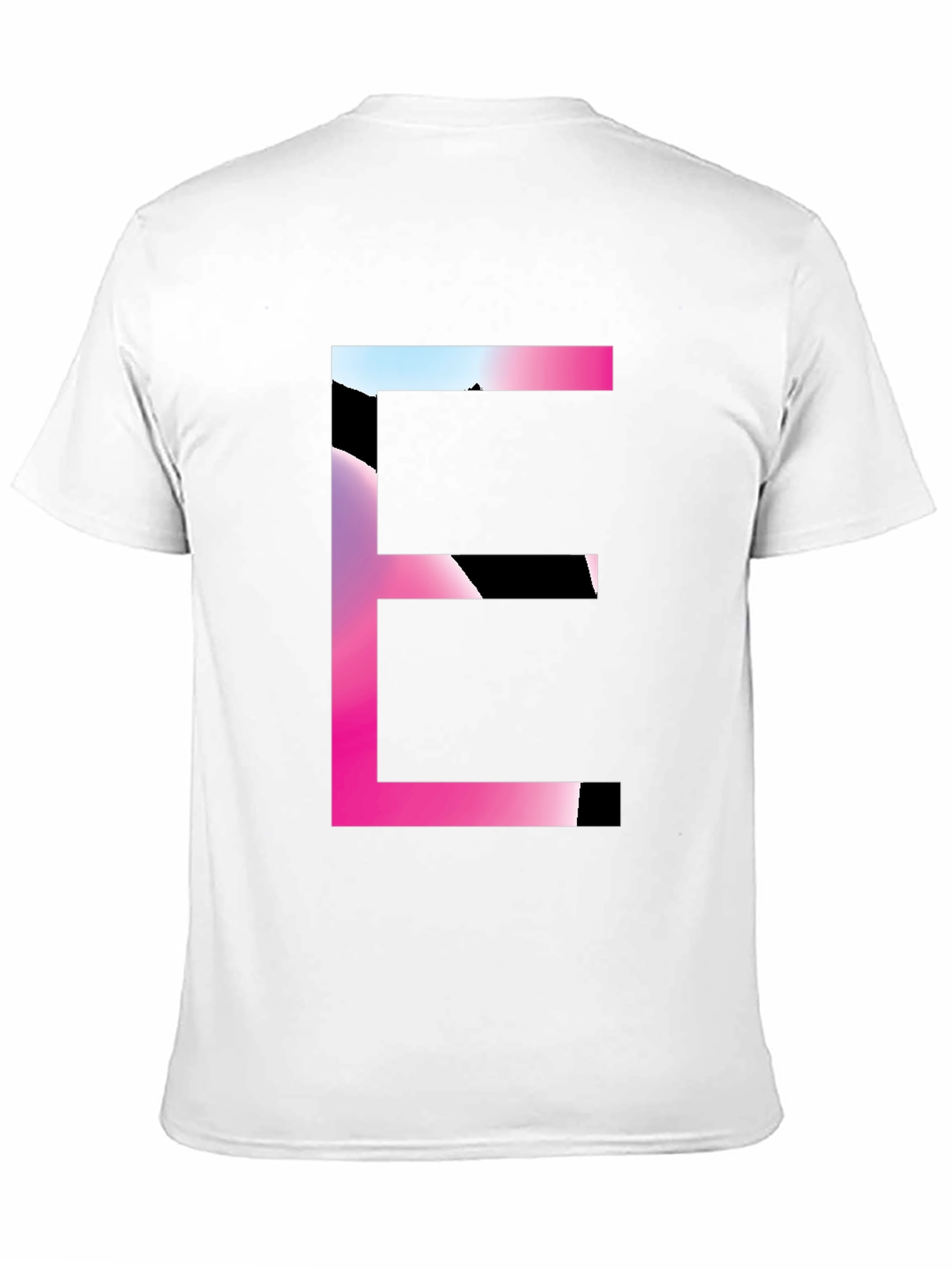 Gradient Letter E Graphic Tee - Modern Style