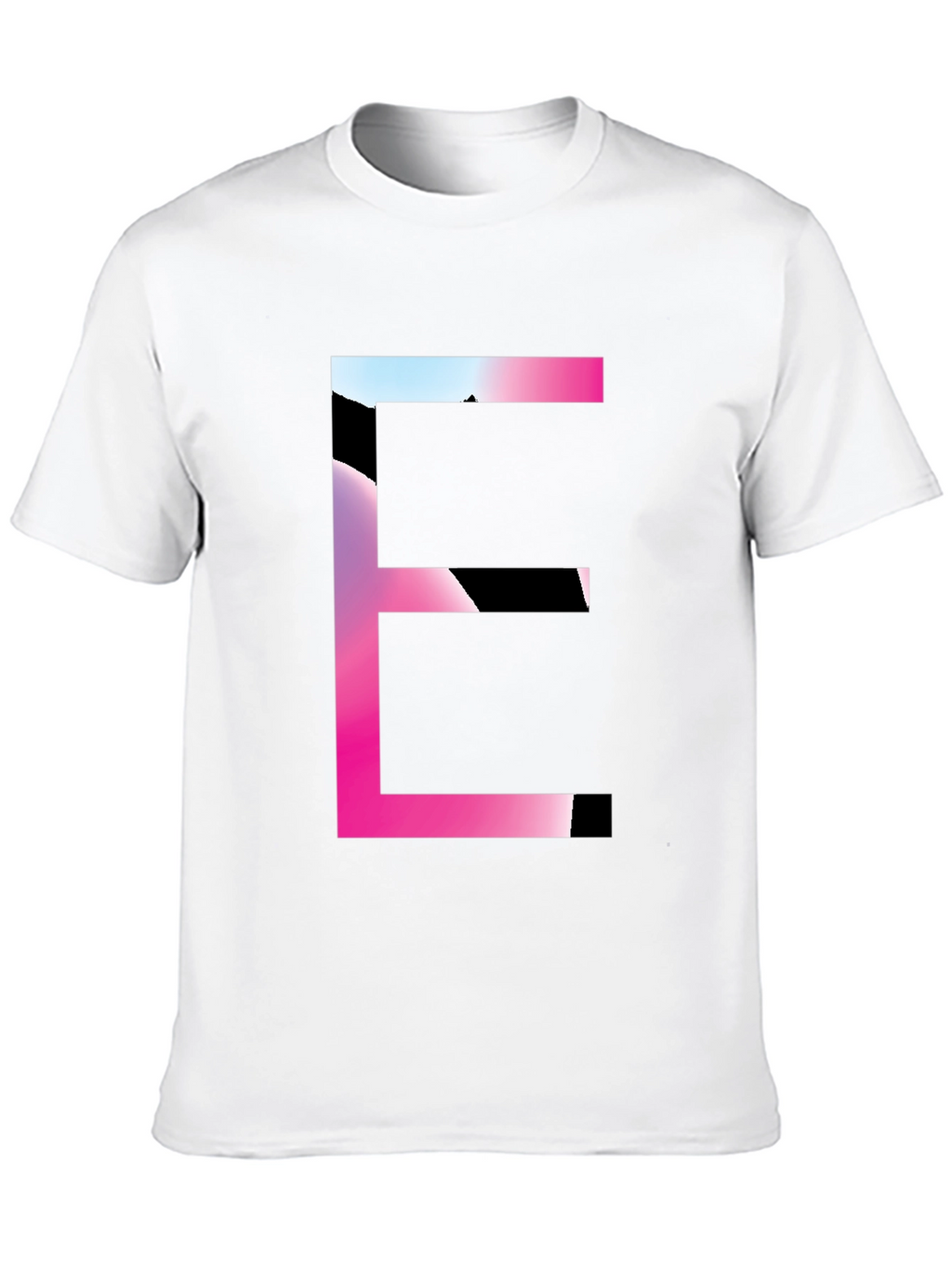Gradient Letter E Graphic Tee - Modern Style