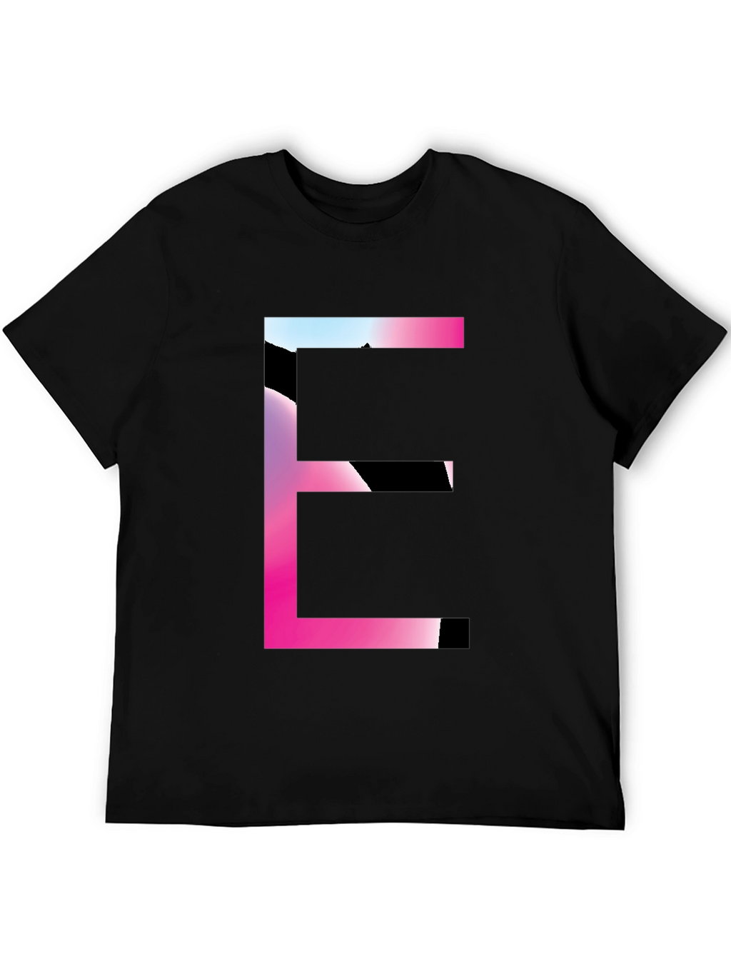 Gradient Letter E Graphic Tee - Modern Style
