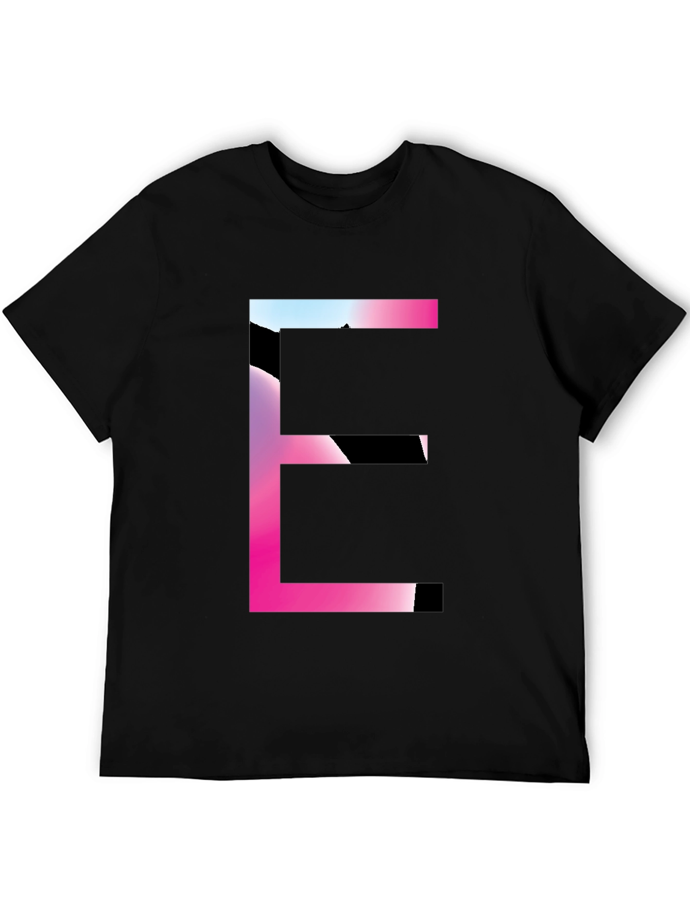 Gradient Letter E Graphic Tee - Modern Style