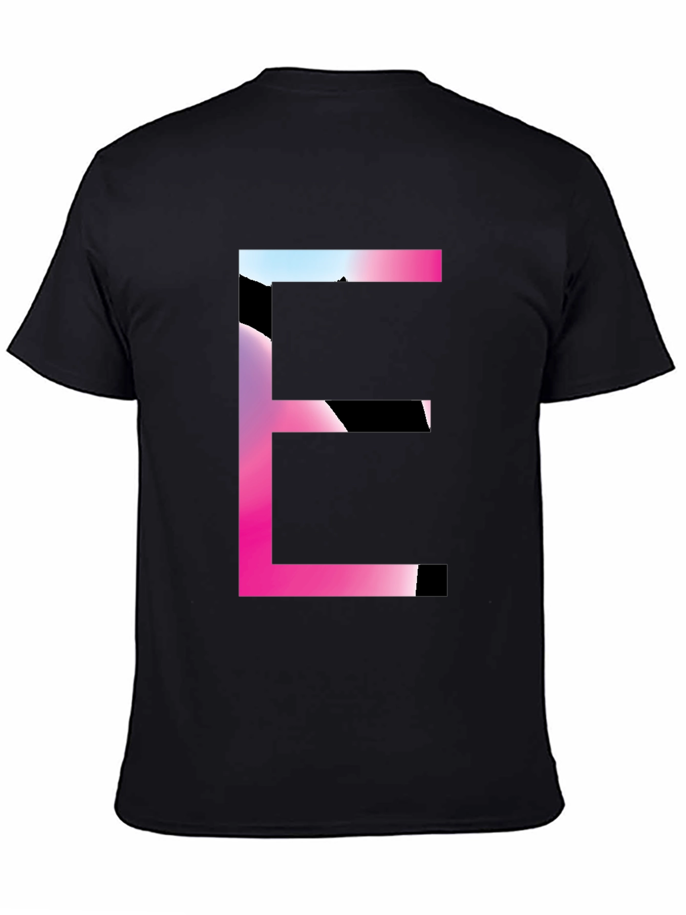Gradient Letter E Graphic Tee - Modern Style