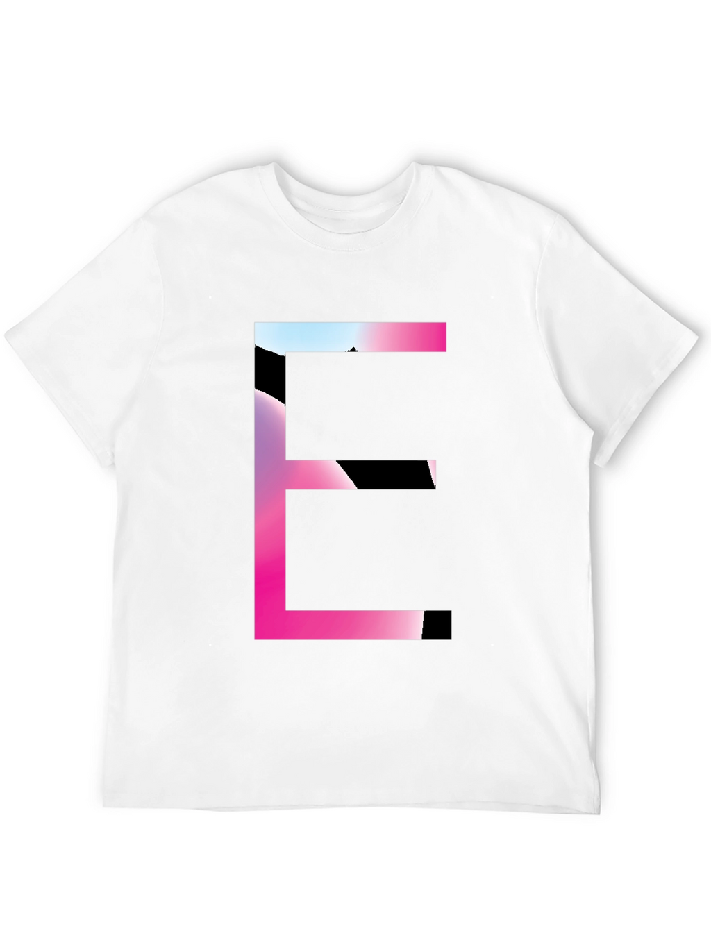 Gradient Letter E Graphic Tee - Modern Style