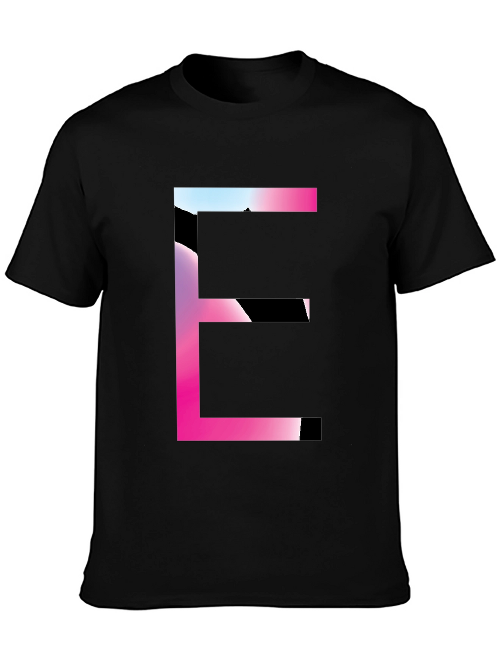 Gradient Letter E Graphic Tee - Modern Style