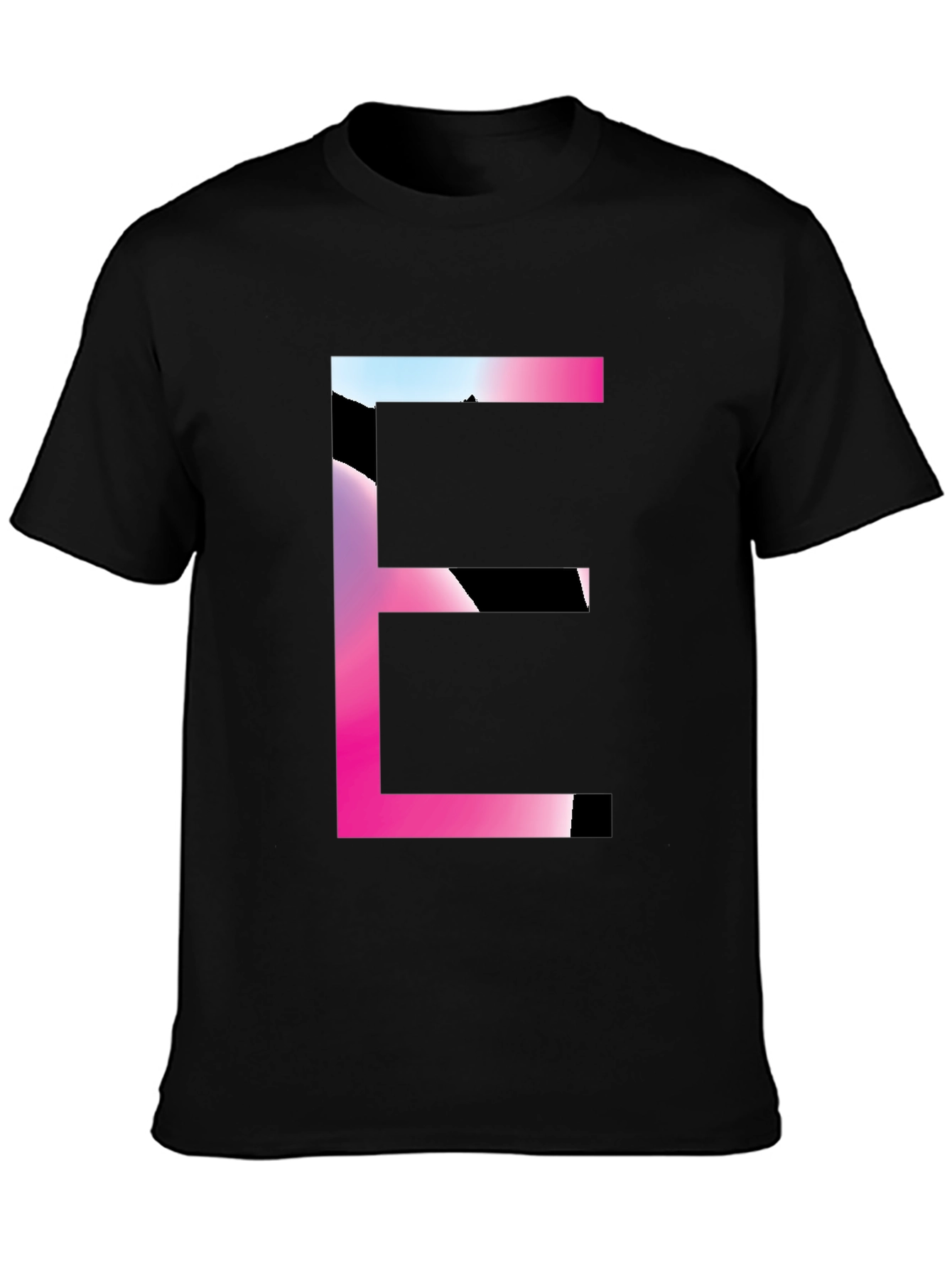 Gradient Letter E Graphic Tee - Modern Style