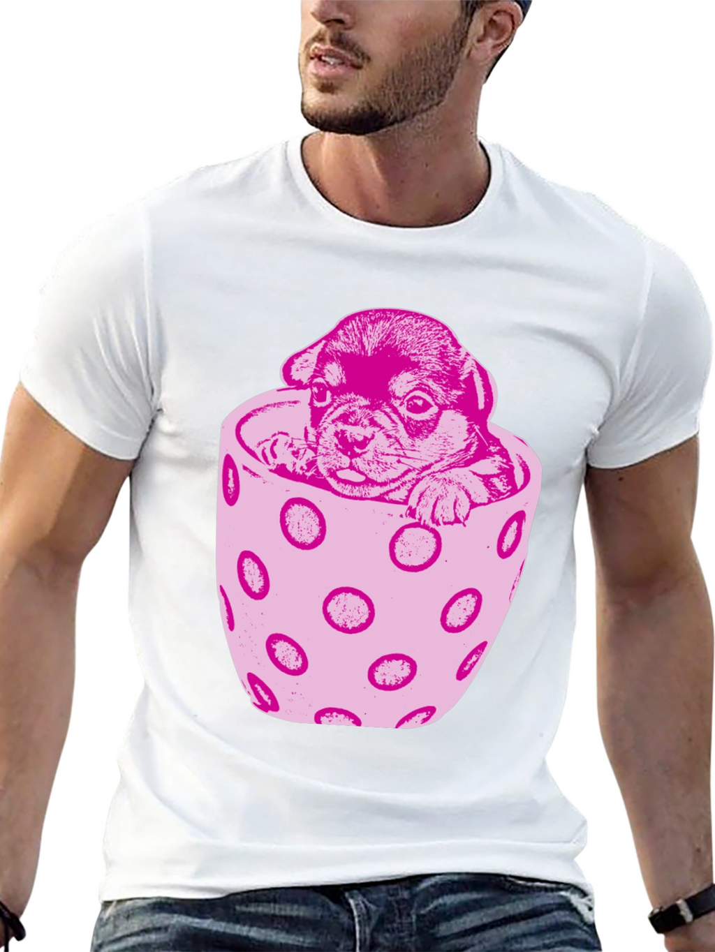 Puppy in a Cup T-Shirt - Cute Dog Tee